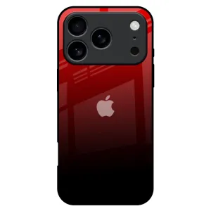 Maroon Faded Glass Case for iPhone 17 Pro Max Matte Surface Design