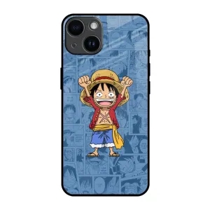 Chubby Anime Glass Case for iPhone 14 Shock Guard