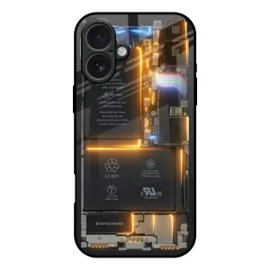 Soft Edge Detail Glow Up Skeleton Glass Case for iPhone 17