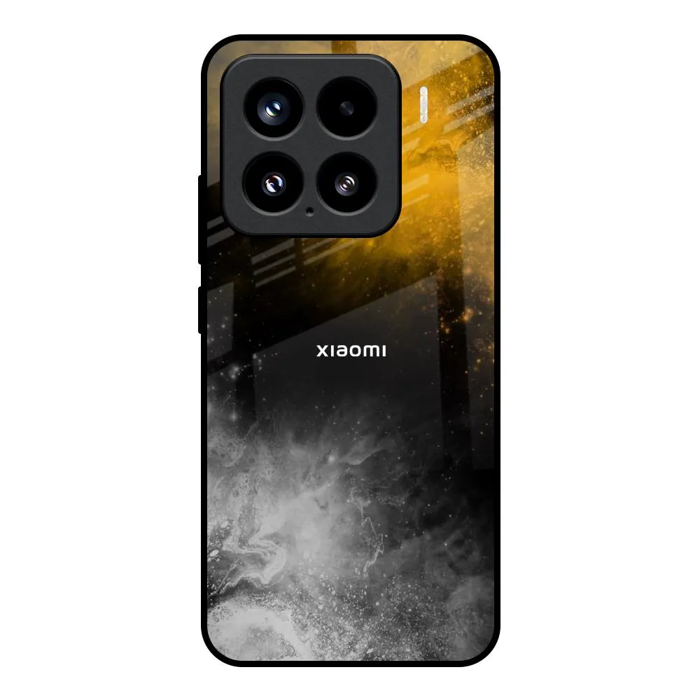 Gold Gradient Glass Case for Mi 15 5G Compact Texture Layer