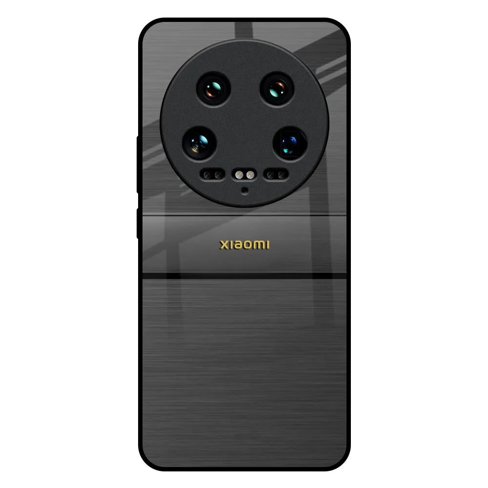 Grey Metallic Glass Case For Mi 14 Ultra 5G Durable Pattern Daily Carry