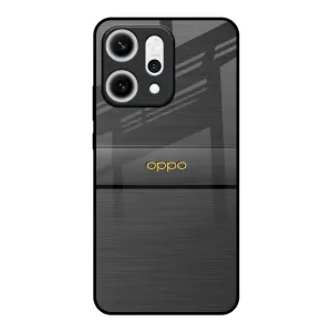 Grey Metallic Glass Case For Oppo Reno14 5G Modern Minimalism