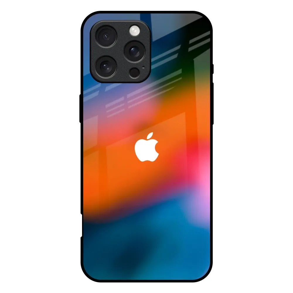 Stylish Touch Comfort Finish Layer Fiery Orange Glass Case for iPhone 16 Pro Max