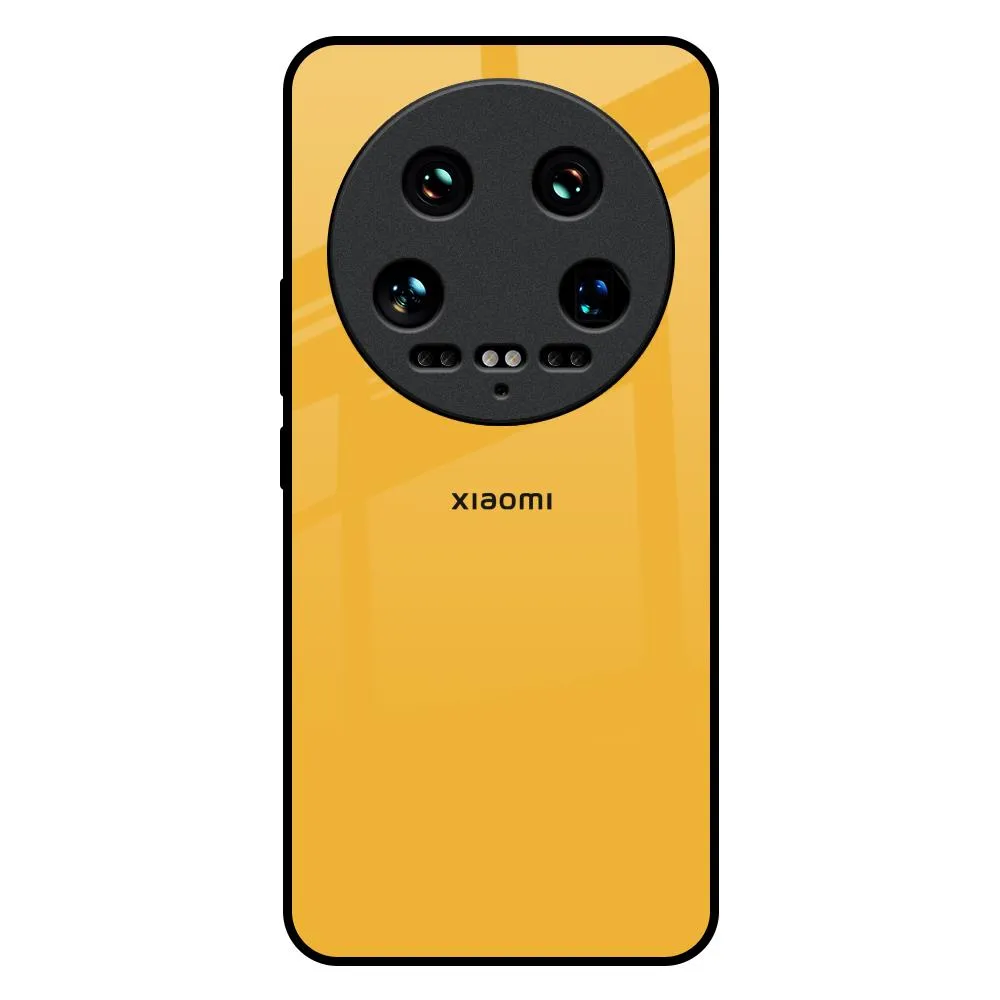 Minimal Build Texture Stylish grip Fluorescent Yellow Glass case for Mi 14 Ultra 5G