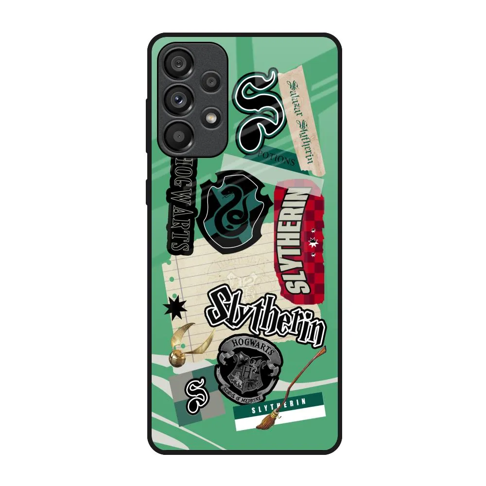 Slytherin Glass Case for Samsung Galaxy A73 5G Glossy Look Refined Form