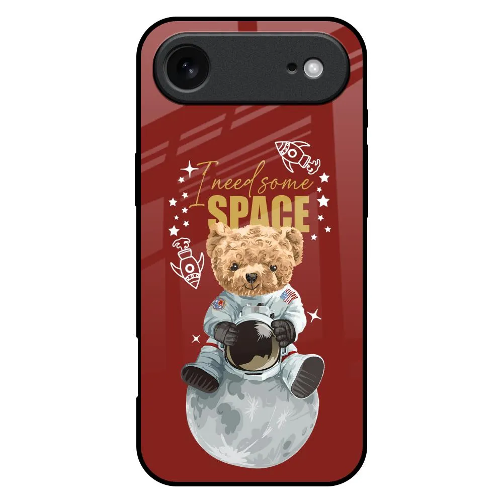 Soft Grip Astronaut Bear Glass Case for iPhone 17 Air