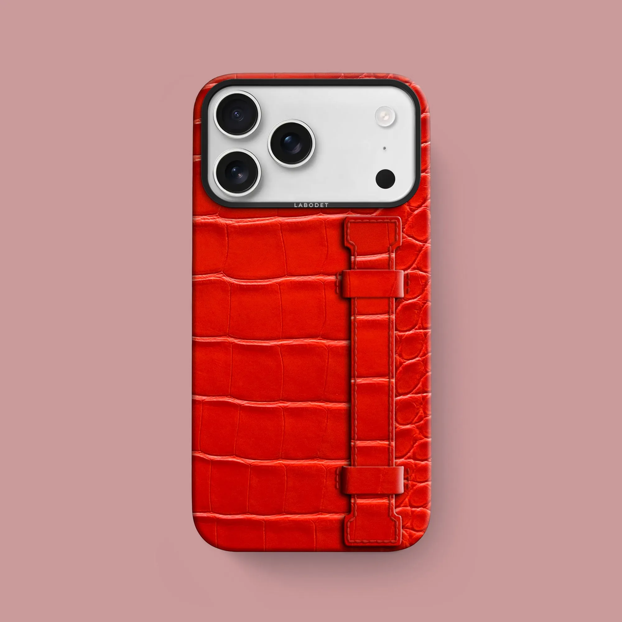 Comfort Fit Handle Case Deep Coral For iPhone 17 Pro Max In Alligator
