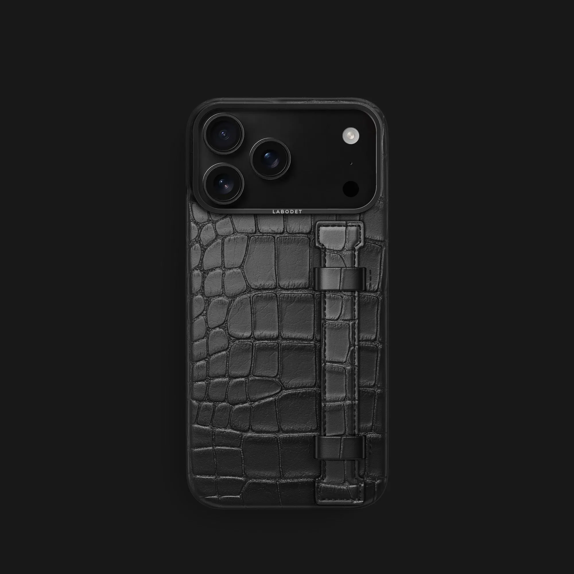 Personal Style Vivid Detail Handle Case Edition Black For iPhone 17 Pro In Alligator