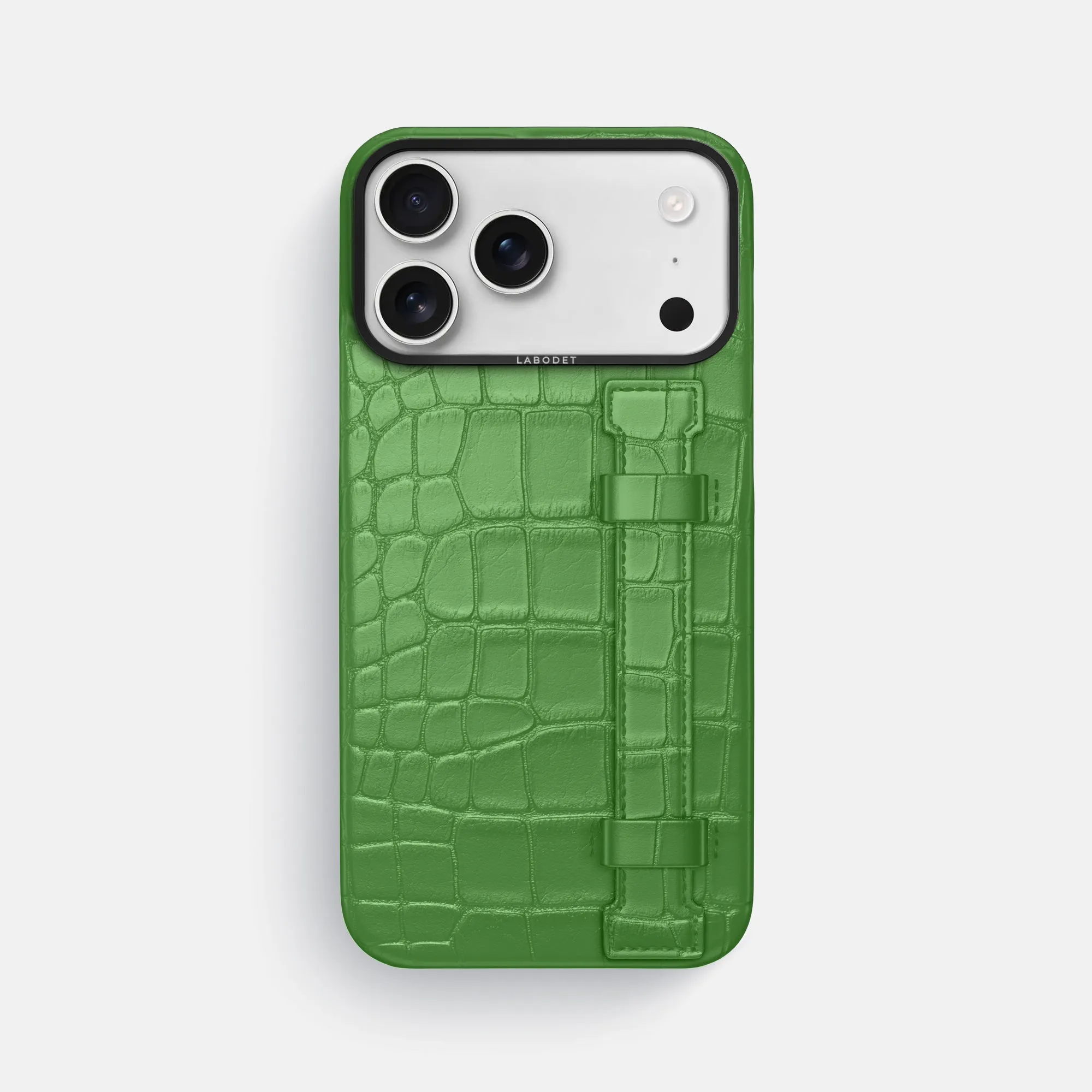 Handle Case For iPhone 17 Pro Max In Alligator Minimal Form Smooth Coating