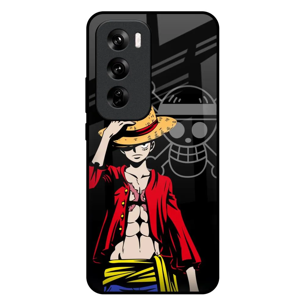 Hat Crew Glass Case for Oppo Reno 12 Pro 5G Printed Artwork Protective Layering