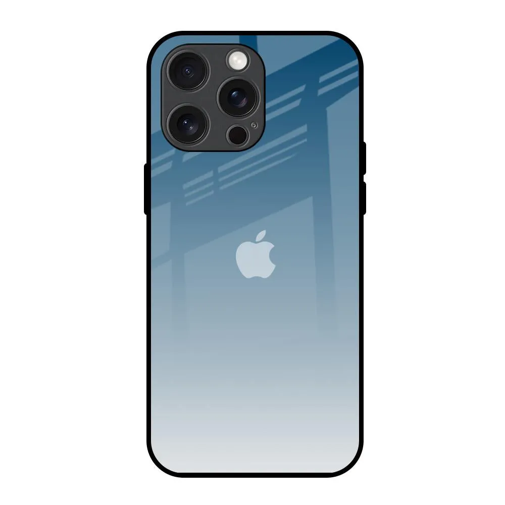 Deep Sea Space Glass Case for iPhone 15 Pro Max Smooth Edge Design