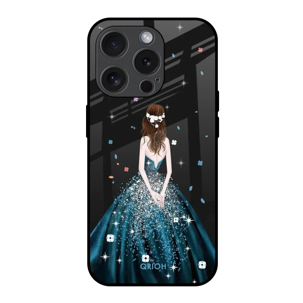 Queen Of Fashion Glass Case for iPhone 15 Pro Fashion Forward Light Finish