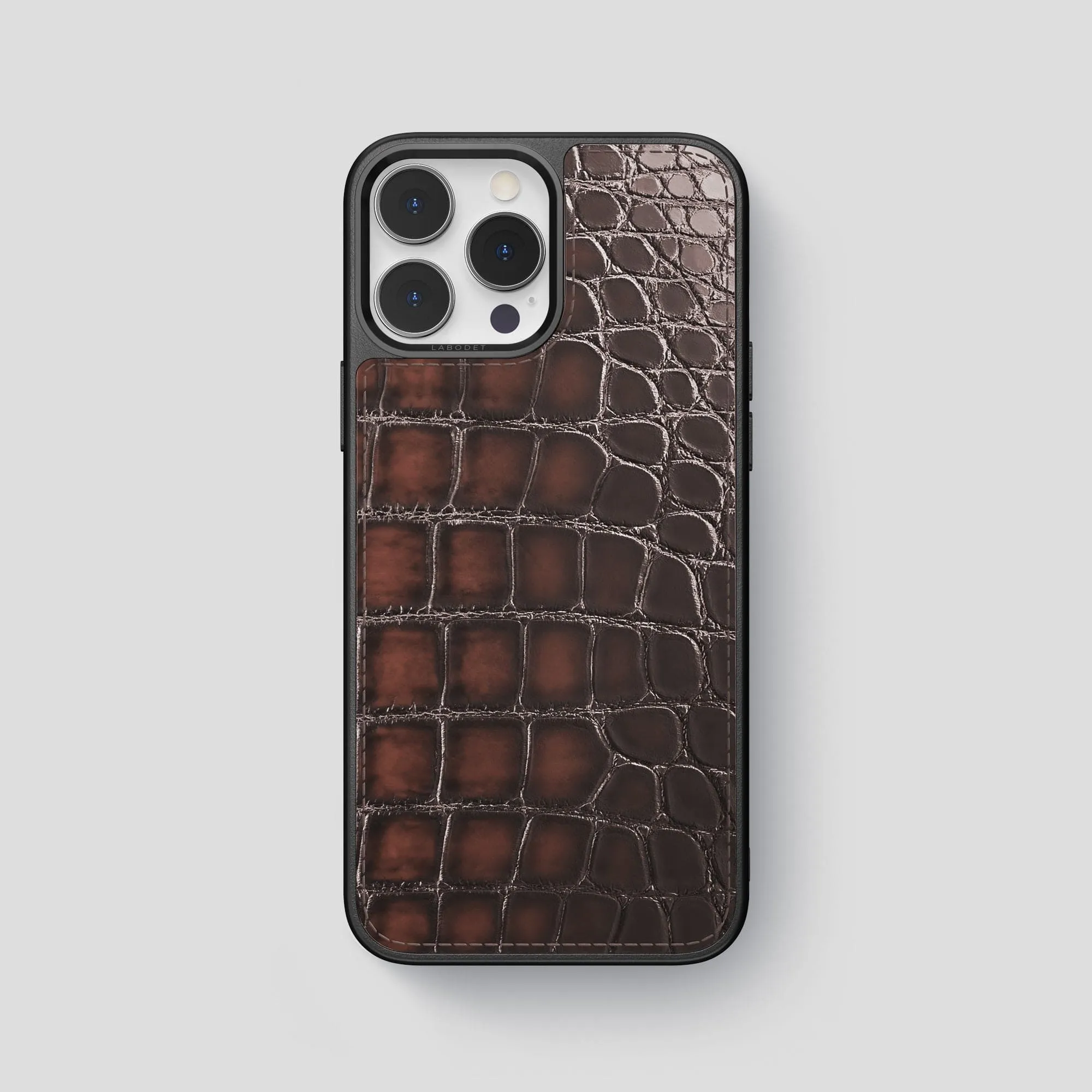 Protective Craft Portable Grip Sport Case For iPhone 14 Pro Max In Patina Alligator