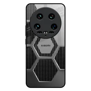 Modern Build Texture Luxury Shine Hexagon Style Glass Case For Mi 14 Ultra 5G