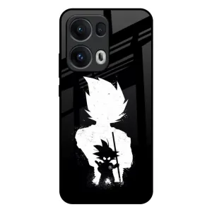 Soft coating Monochrome Goku Glass Case for Oppo Reno13 Pro 5G
