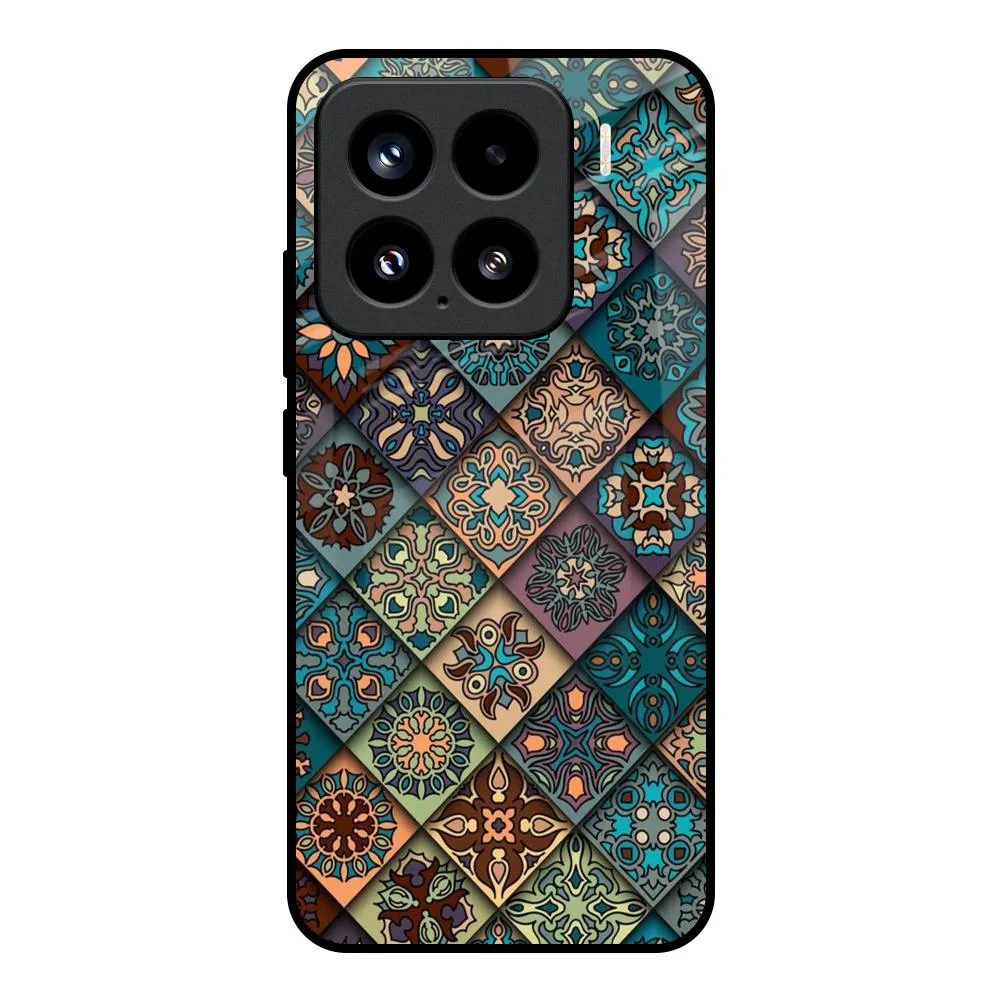 Gloss Touch Matte Look Design Retro Art Glass Case for Mi 15 5G