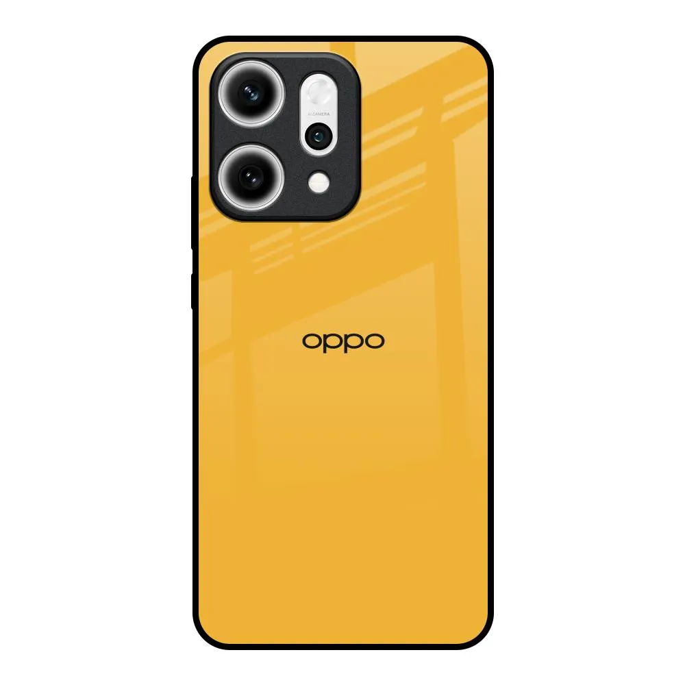 Fluorescent Yellow Glass case for Oppo Reno14 5G Minimal Surface Layer Comfort Accessory