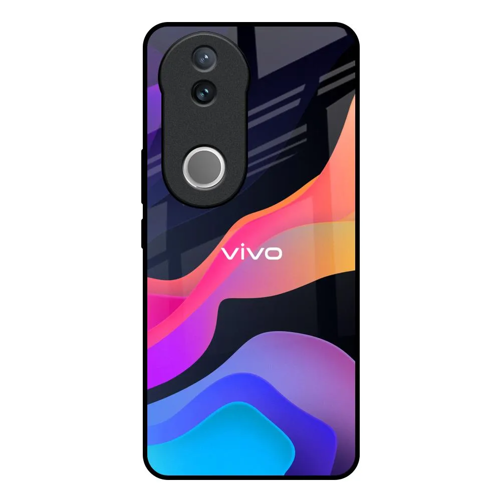 Gradient Design Comfort Shape Colorful Fluid Glass Case for IQOO Z10R 5G