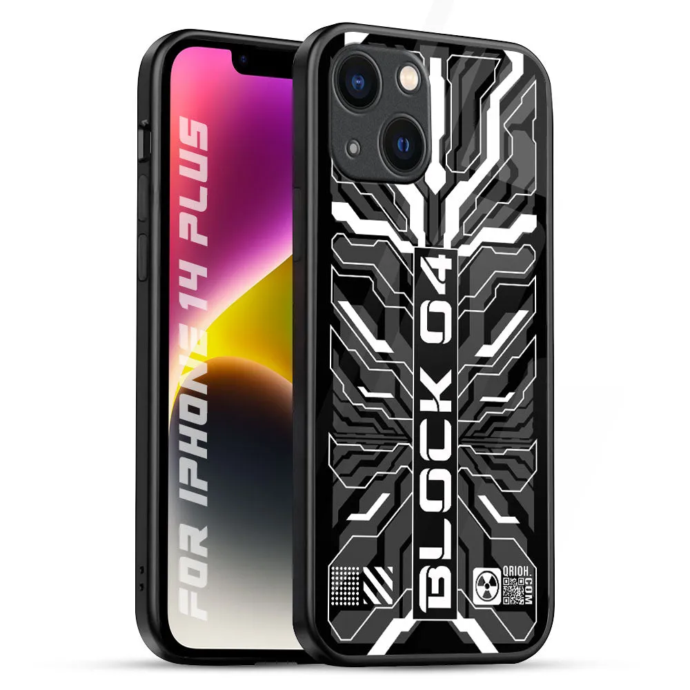 Monochrome Magic Glass Case for iPhone 14 Plus Anti scratch