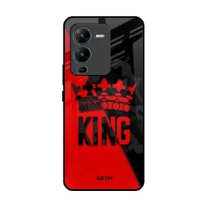 I Am A King Glass Case for Vivo V25 Pro Comfort grip design Bold Look