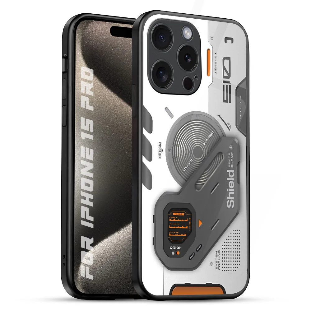 Durable Grip Flexible Comfort Liberty Cyber Glass Case for iPhone 15 Pro