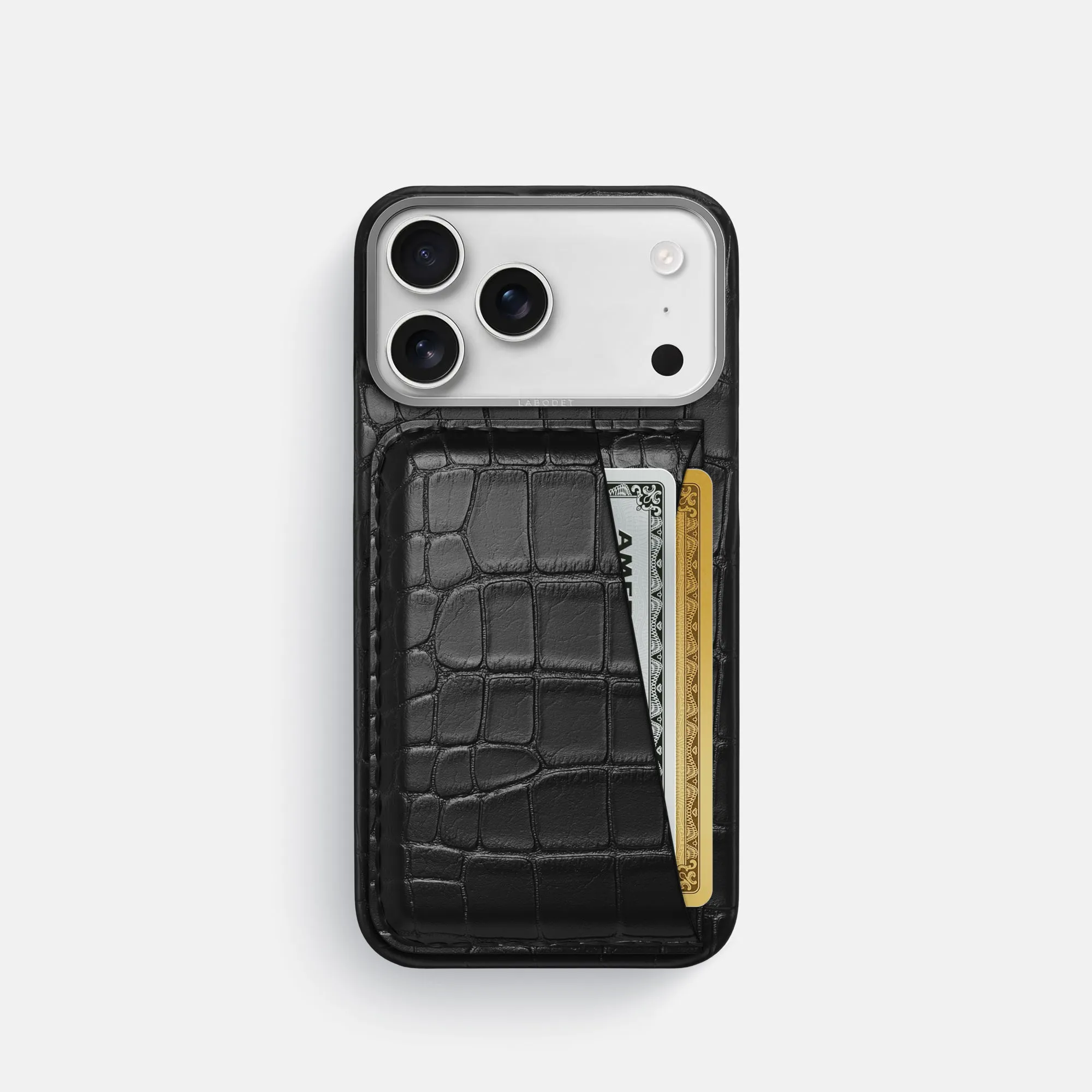 Double Card Case For iPhone 17 Pro In Alligator Daily Durability Non Slip Surface