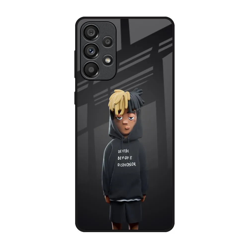 Dishonor Glass Case for Samsung Galaxy A73 5G Casual Texture