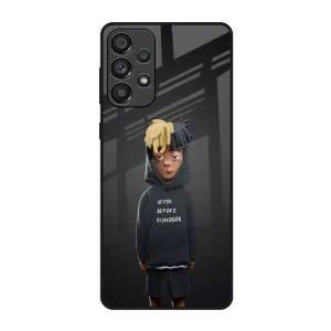 Dishonor Glass Case for Samsung Galaxy A73 5G Casual Texture