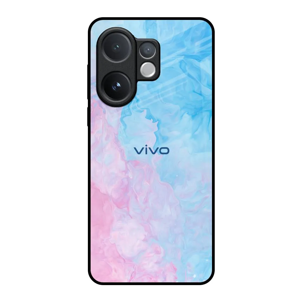 Mixed Watercolor Glass Case for Vivo V60 5G Elegant Texture Stylish Shape