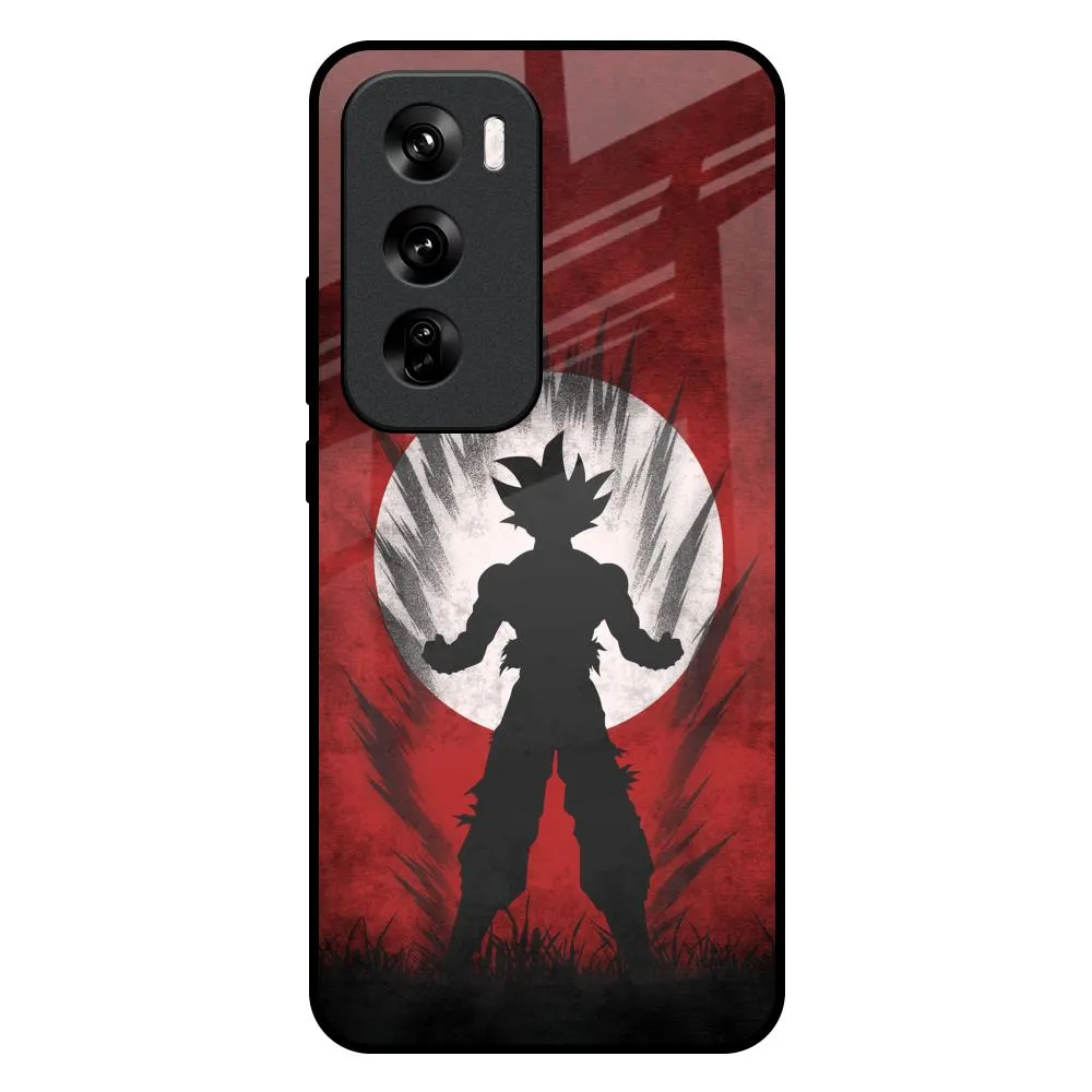 Smooth Outline Polished Style Japanese Animated Glass Case for Oppo Reno 12 5G