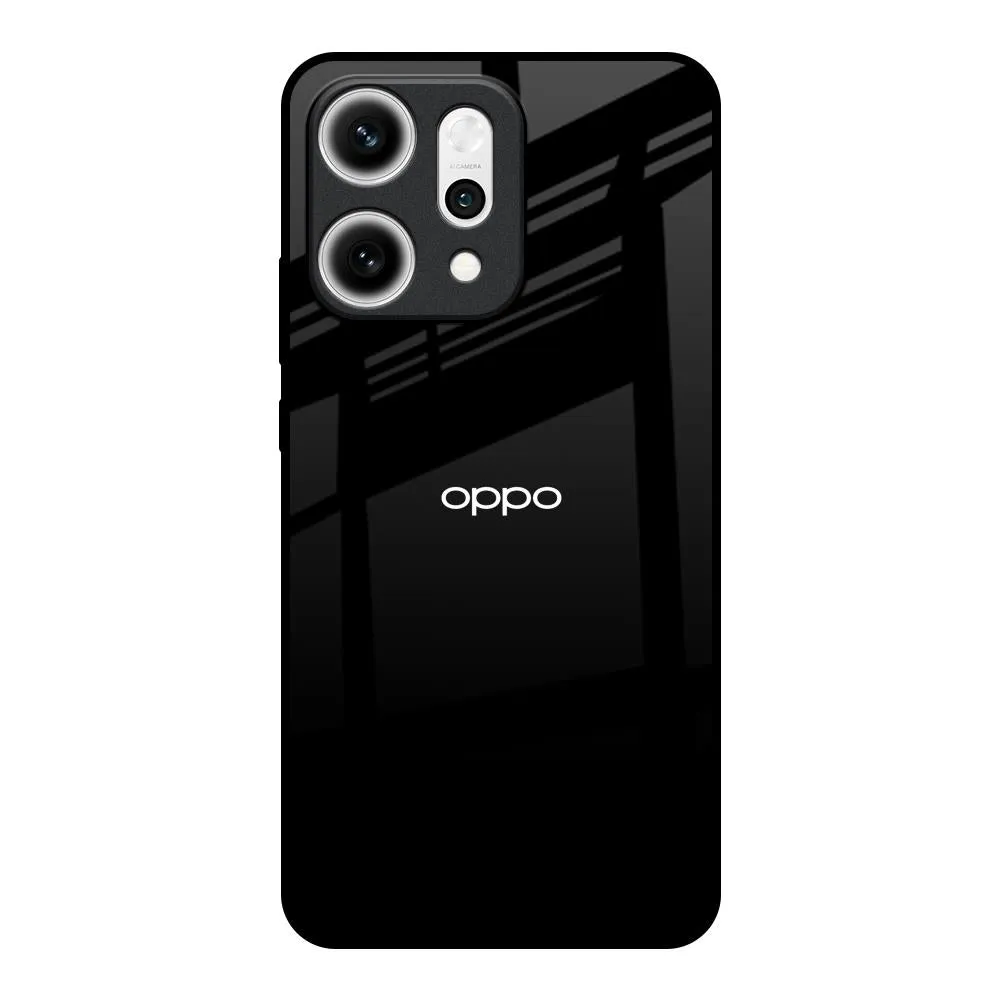 Polished Surface Texture Jet Black Glass Case for Oppo Reno14 5G
