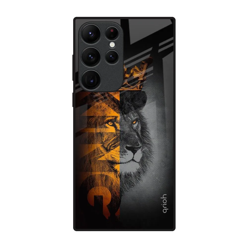 King Of Forest Glass Case for Samsung Galaxy S22 Ultra 5G Protective Layering Hybrid Grip