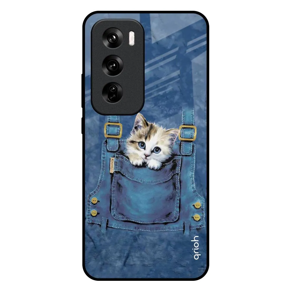 Kitty In Pocket Glass Case For Oppo Reno 12 5G Simple Finish