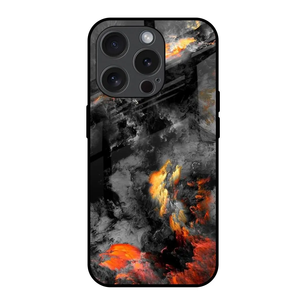 Rugged Protection Protective Corner Lava Explode Glass Case for iPhone 15 Pro