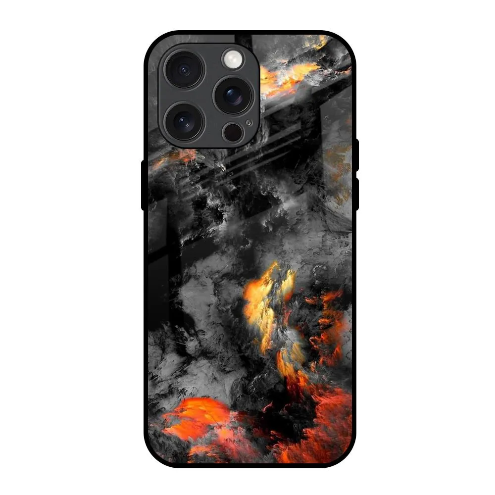 Lava Explode Glass Case for iPhone 15 Pro Max Protective Touch Scratch Proof