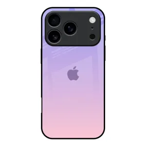 Stylish Texture Lavender Gradient Glass Case for iPhone 17 Pro