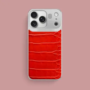 Metal Case Deep Coral For iPhone 17 Pro Max In Alligator Comfort Edge
