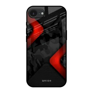 Rugged Surface Build Modern Camo Abstract Glass Case for Apple iPhone 16e