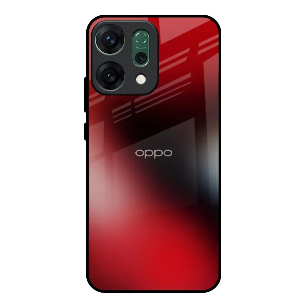 Ergonomic Feel Modern Texture Red Garnet Glass Case for Oppo Reno14 Pro 5G