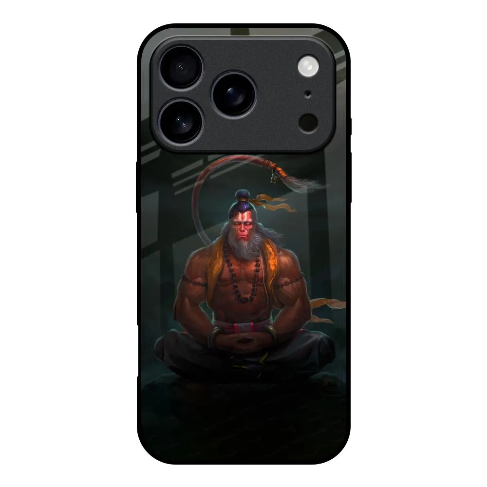 Lord Hanuman Animated Glass Case for iPhone 17 Pro Heat resistant