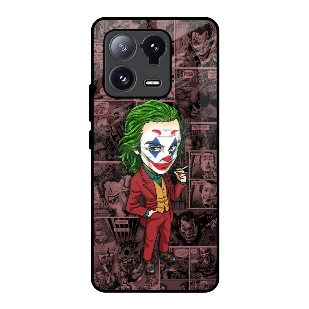 Joker Cartoon Glass Case for Mi 13 Pro Protective Build Texture Colorful Pattern
