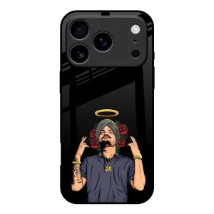 Punjabi Singer Poster Glass Case for iPhone 17 Pro Gloss Surface