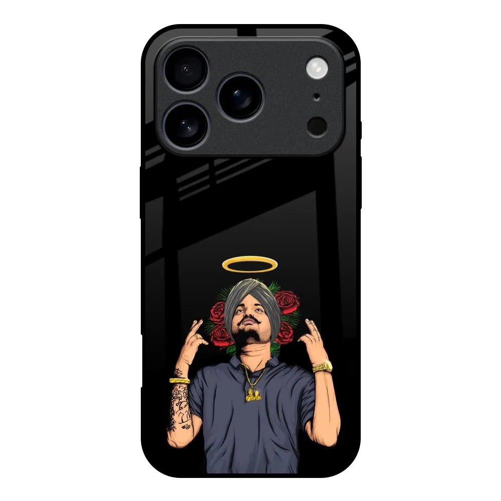 Punjabi Singer Poster Glass Case for iPhone 17 Pro Gloss Surface