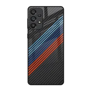Carbon Inspired Glass Case for Samsung Galaxy A73 5G Luxury Edge Texture