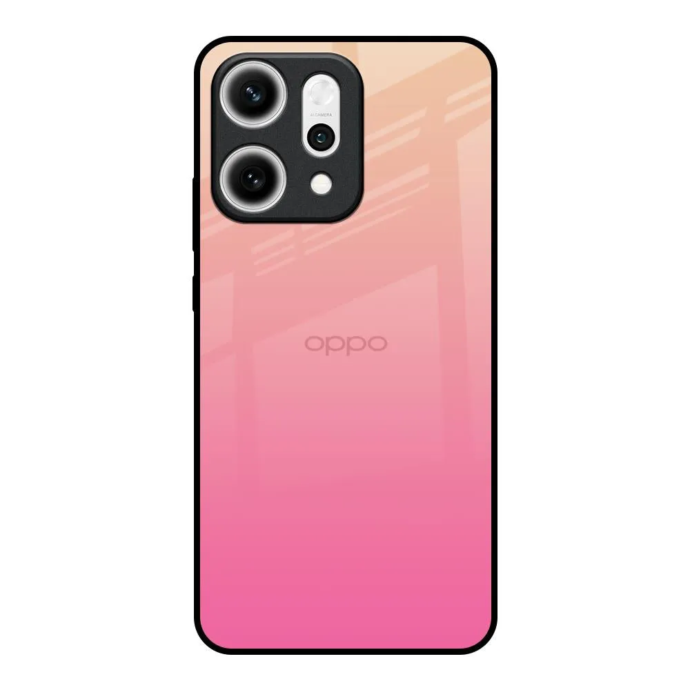 Durable Finish Layer Pastel Pink Gradient Glass Case For Oppo Reno14 5G