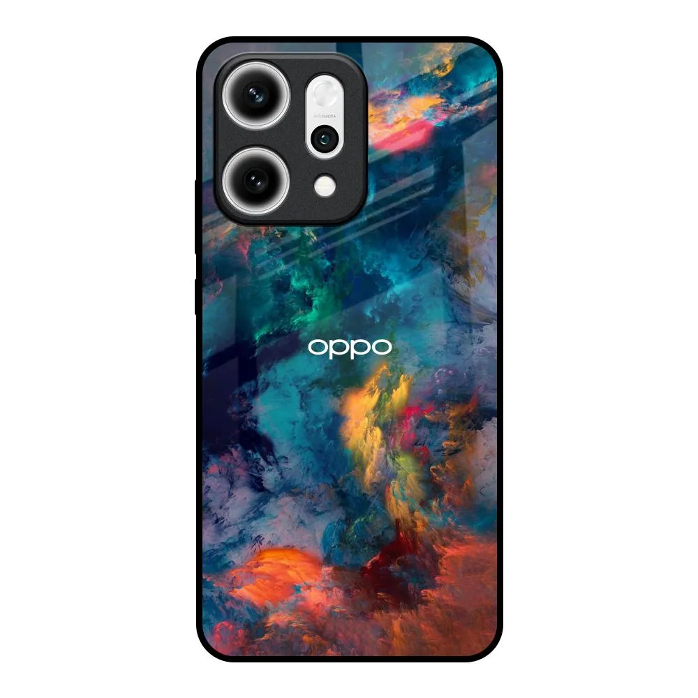 Trendy Texture Colored Storm Glass Case for Oppo Reno14 5G