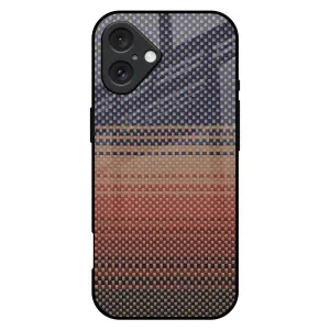 Fiber Artistry Glass Case for iPhone 16 Plus Vivid Pattern Design Elegant Surface