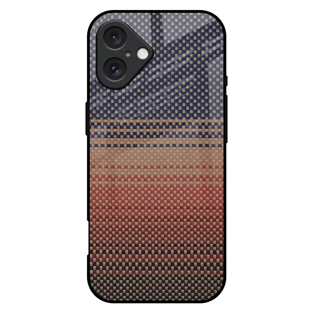 Fiber Artistry Glass Case for iPhone 16 Plus Vivid Pattern Design Elegant Surface