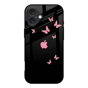 Protective barrier anti dust Fly Butterfly Glass Case for iPhone 16