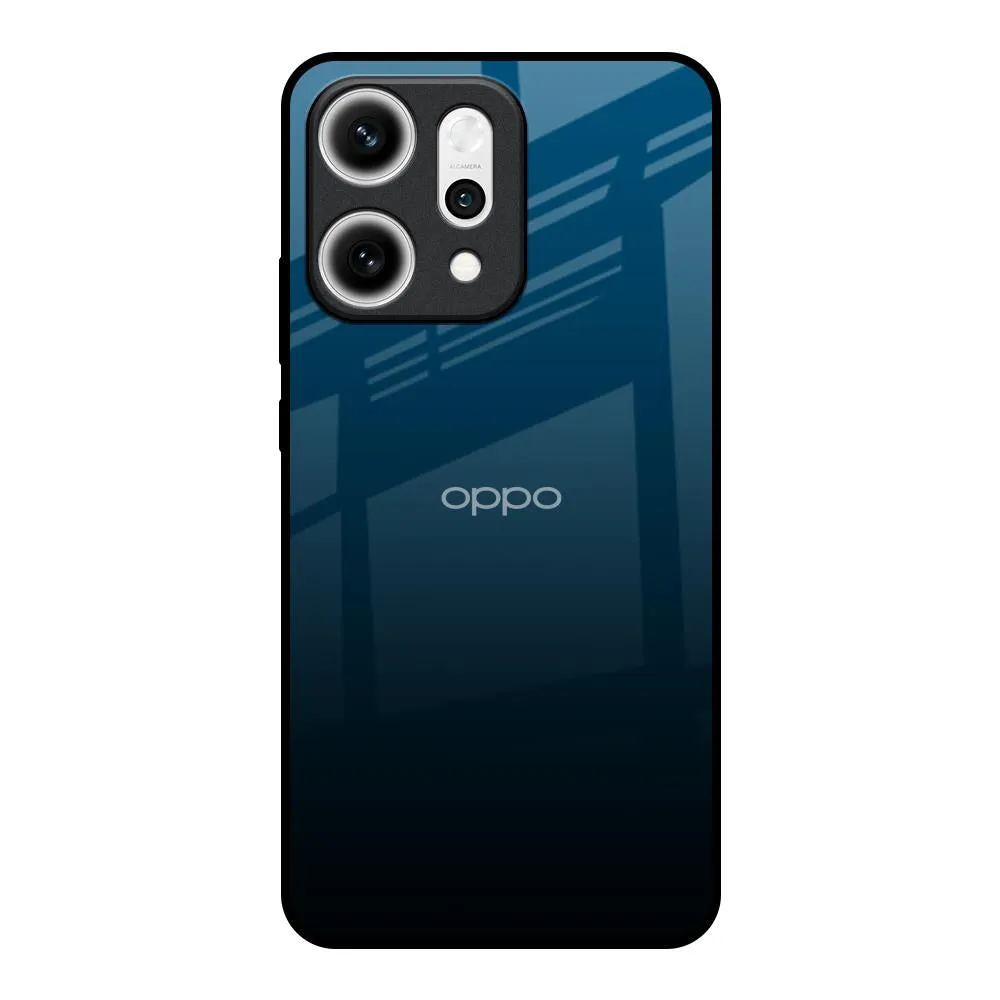 Refined Texture Sailor Blue Glass Case For Oppo Reno14 5G